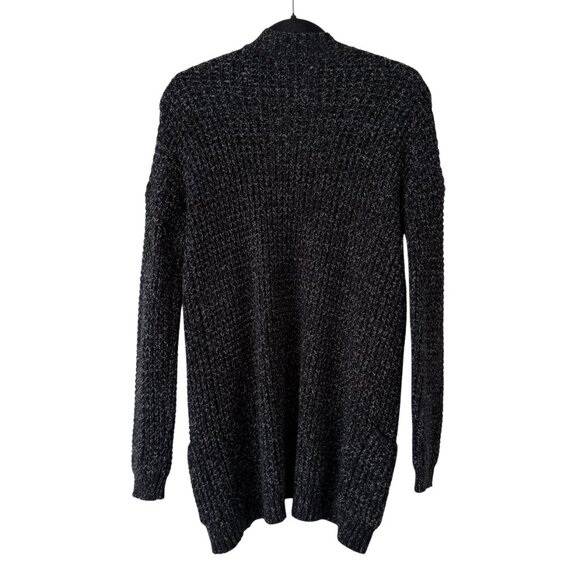 EXPRESS Sweater Knit Black/White Open Cardigan Sweater - Small - Picture 2 of 4